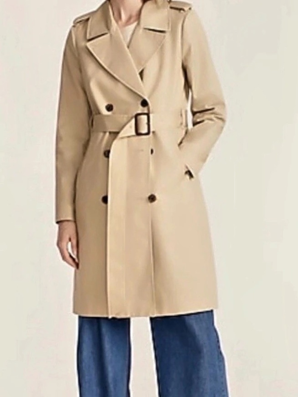 J.CREW Icon Trench Coat Beige Size 0 petite